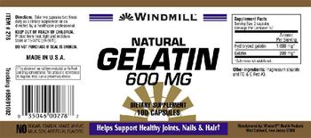 Windmill Natural Gelatin 600 mg - supplement
