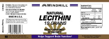 Windmill Natural Lecithin 19 Grains - supplement