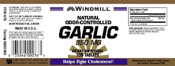 Windmill Natural Odor-Controlled Garlic 350 mg - supplement