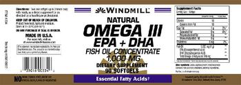 Windmill Natural Omega III EPA + DHA - supplement