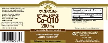 Windmill Natural Source Co-Q10 200 mg - supplement