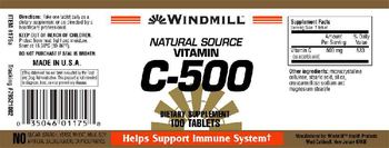 Windmill Natural Source Vitamin C-500 - supplement