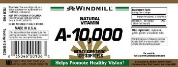 Windmill Natural Vitamin A-10,000 - supplement