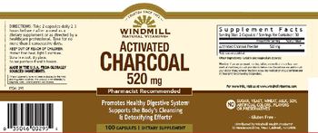 Windmill Natural Vitamins Activated Charcoal 520 mg - supplement