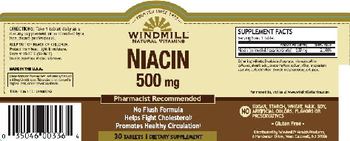 Windmill Niacin 500 mg - supplement