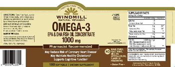 Windmill Omega-3 EPA & DHA Fish Oil Concentrate 1000 mg - supplement