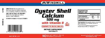 Windmill Oyster Shell Calcium 500 mg With Vitamin D - supplement