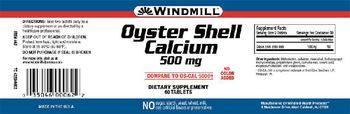 Windmill Oyster Shell Calcium 500 mg - supplement