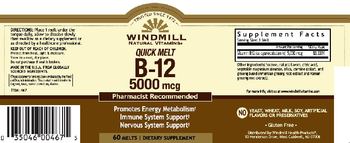 Windmill Quick Melt B-12 5000 mcg - supplement