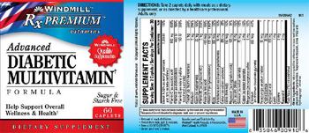 Windmill Rx Premium Vitamins Advanced Diabetic Multivitamin Formula - supplement