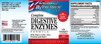 Windmill Rx Premium Vitamins Complete Digestive Enzymes Formula - supplement