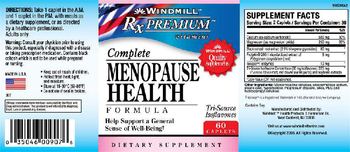 Windmill Rx Premium Vitamins Complete Menopause Health Formula - supplement