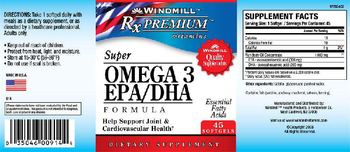 Windmill Rx Premium Vitamins Super Omega 3 EPA/DHA Formula - supplement
