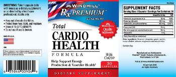Windmill Rx Premium Vitamins Total Cardio Health Formula - supplement