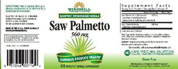 Windmill Saw Palmetto 560 mg - herbal supplement