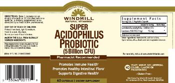 Windmill Super Acidophilus Probiotic (5 Billion CFU) - supplement