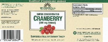 Windmill Super Concentrated Cranberry (500 mg Extract) - herbal supplement