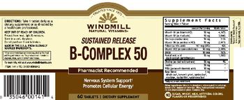 Windmill Sustained Release B-Complex 50 - supplement