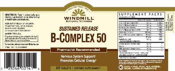 Windmill Sustained Release B-Complex 50 - supplement