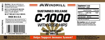 Windmill Sustained Release C-1000 with Rose Hips - supplement