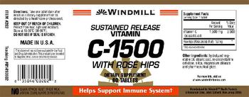 Windmill Sustained Release Vitamin C-1500 with Rose Hips - supplement