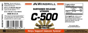 Windmill Sustained Release Vitamin C-500 - supplement