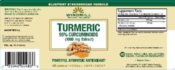 Windmill Turmeric 95% Curuminoids (1000 mg Extract) - herbal supplement