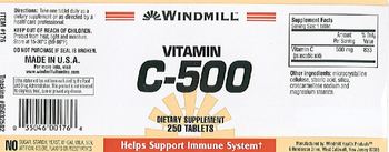 Windmill Vitamin C-500 - supplement