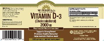 Windmill Vitamin D-3 2000 IU - supplement