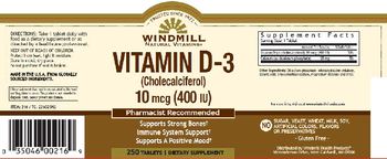 Windmill Vitamin D-3 (Cholecalciferol) 10 mcg (400 IU) - supplement