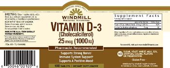 Windmill Vitamin D-3 (Cholecalciferol) 25 mcg (1000 IU) - supplement