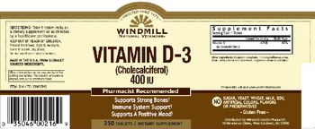Windmill Vitamin D-3 (Cholecalciferol) 400 IU - supplement