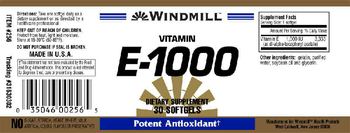 Windmill Vitamin E-1000 - supplement