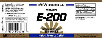 Windmill Vitamin E-200 - supplement