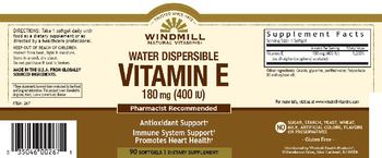 Windmill Water Dispersible Vitamin E 180 mg (400 IU) - supplement