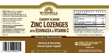 Windmill Zinc Lozenges with Echinacea and Vitamin C Cherry Flavor - supplement