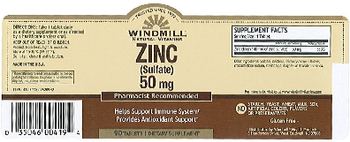 Windmill Zinc (Sulfate) 50 mg - supplement