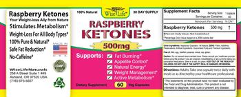 WiseLife Raspberry Ketones 500 mg - supplement