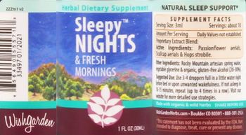 WishGarden Sleepy Nights & Fresh Mornings - herbal supplement