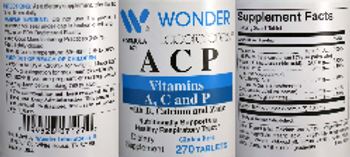 Wonder Laboratories A C P vitamins with B, Calcium and Zinc - supplement