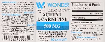 Wonder Laboratories Acetyl L-Carnitine 500 mg - supplement