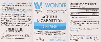 Wonder Laboratories Acetyl L-Carnitine 500 mg - supplement