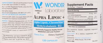 Wonder Laboratories Alpha Lipoic + - supplement