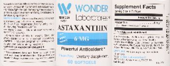 Wonder Laboratories Astaxanthin 6 mg - supplement