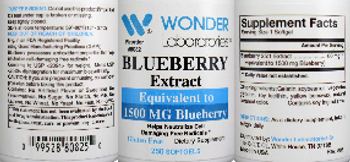 Wonder Laboratories Blueberry Extract - supplement