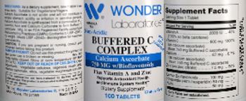 Wonder Laboratories Buffered C Complex 750 mg w/ Bioflavonoids - supplement