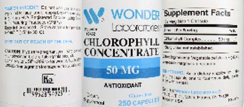 Wonder Laboratories Chlorophyll Concentrate 50 mg - supplement
