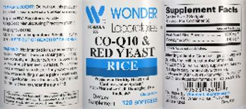 Wonder Laboratories Co-Q10 & Red Yeast Rice - supplement