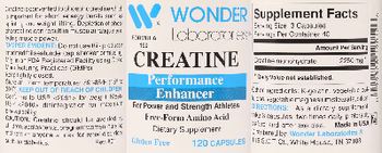 Wonder Laboratories Creatine - supplement