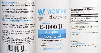 Wonder Laboratories E-1000 IU - supplement